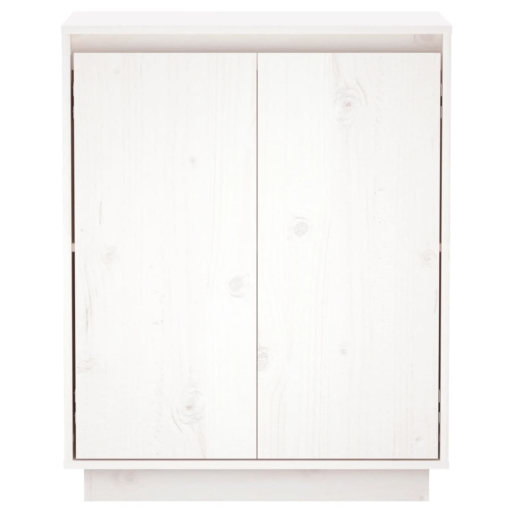 vidaXL Sideboard Weiß 60x34x75 cm Massivholz Kiefer