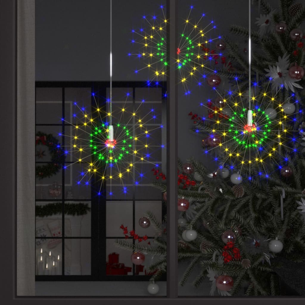 vidaXL Feuerwerkslichter 2 Stk. Weihnachtsdeko Mehrfarbig 20cm 280LEDs