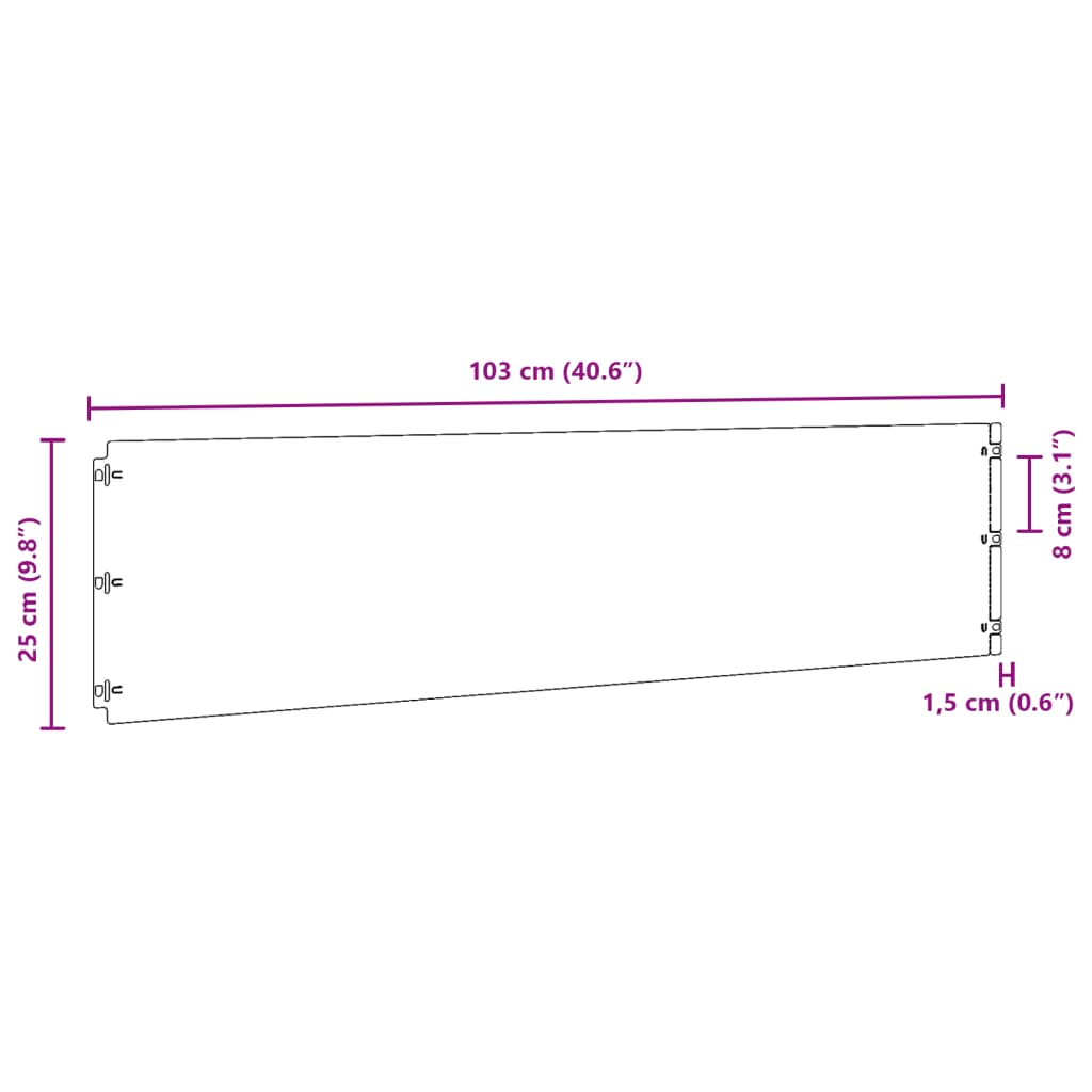 vidaXL Rasenkanten 10 Stk. 25x103 cm Flexibel Cortenstahl