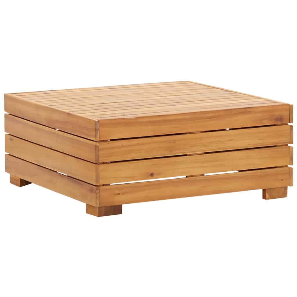 vidaXL Gartentisch und Hocker mit Kissen Massivholz Akazie