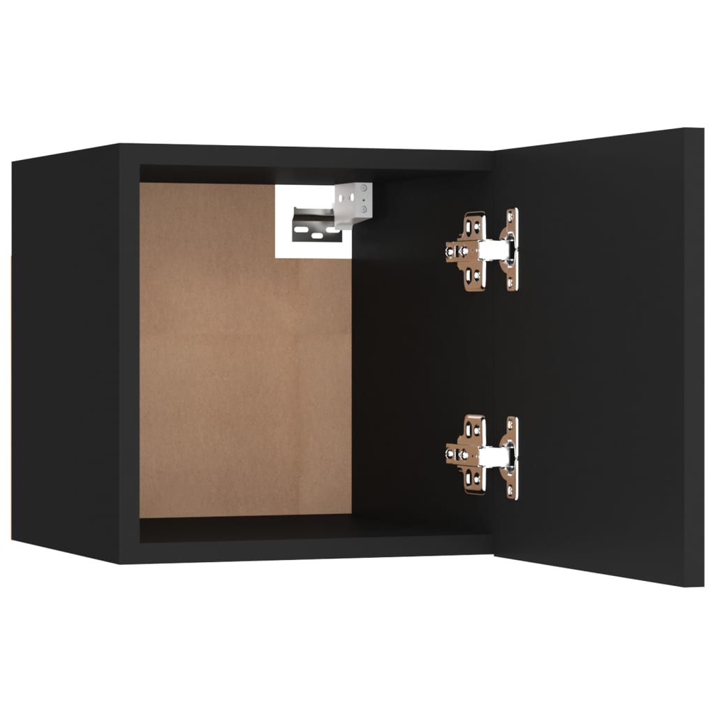 vidaXL 5-tlg. TV-Schrank-Set Schwarz Holzwerkstoff