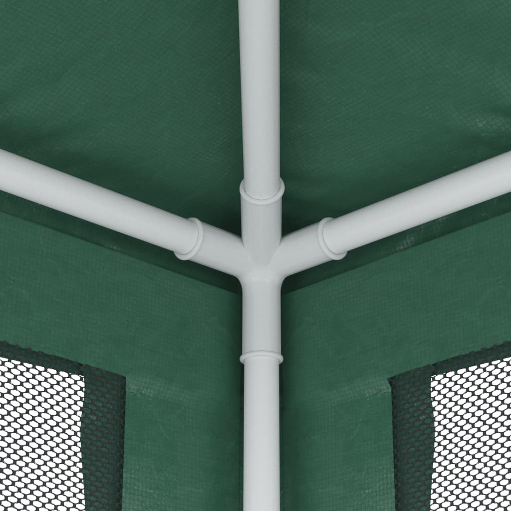 vidaXL Partyzelt mit 4 Mesh-Seitenwänden Grün 2x2 m HDPE