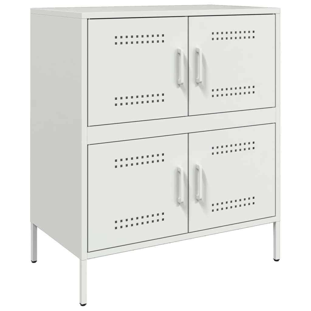 vidaXL Sideboard Weiß 68x39x79 cm Stahl