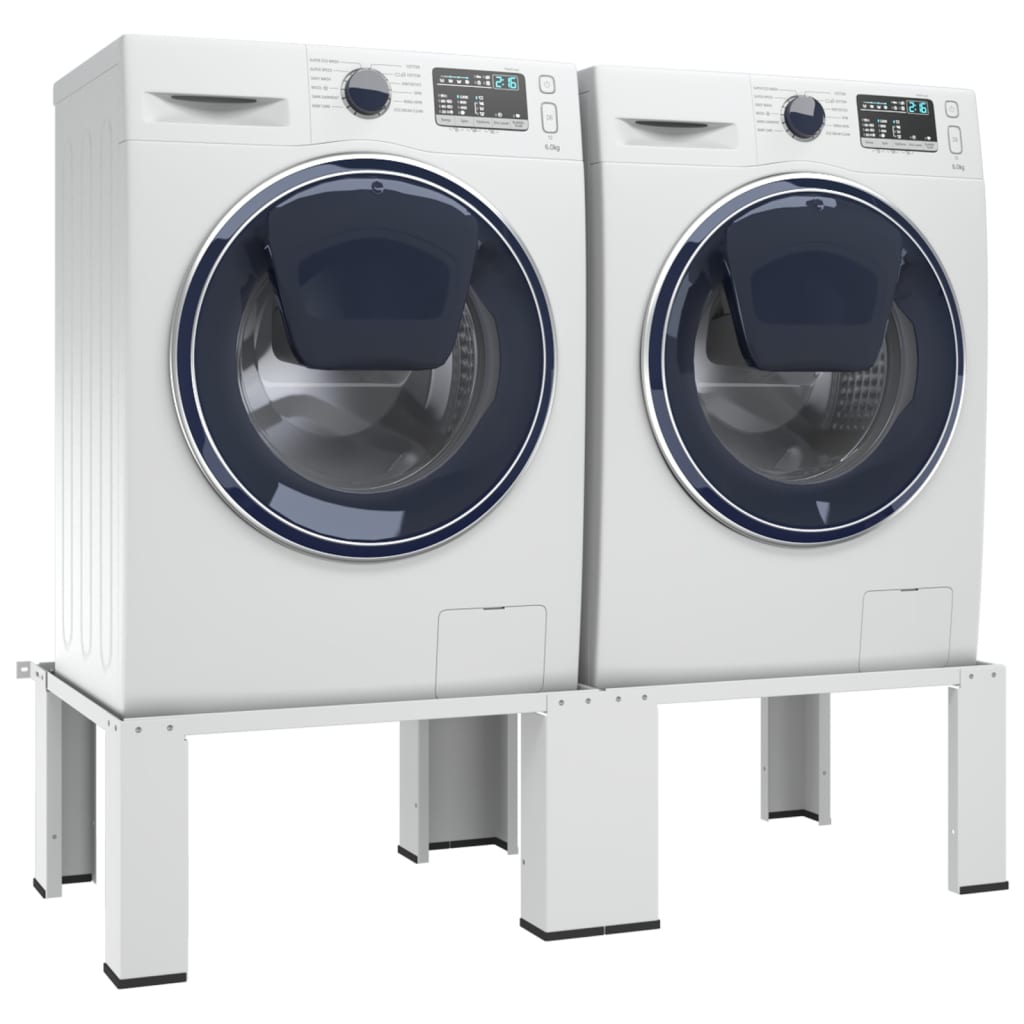 vidaXL Doppel-Untergestell für Waschmaschine und Trockner Weiß