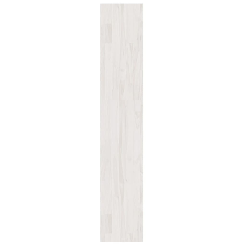 vidaXL Bücherregal/Raumteiler Weiß 100x30x167,5 cm Massivholz Kiefer