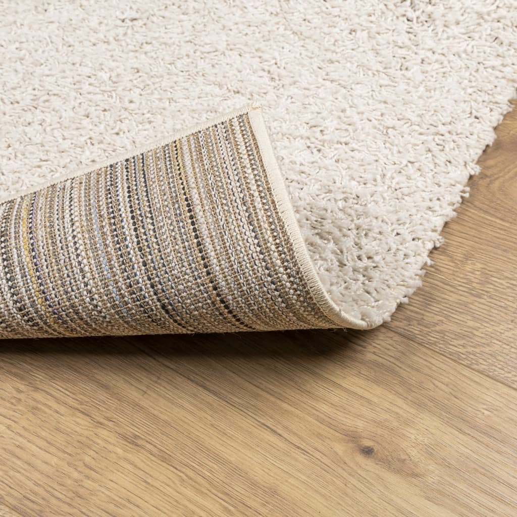 vidaXL Teppich Shaggy Hochflor Modern Creme 300x400 cm