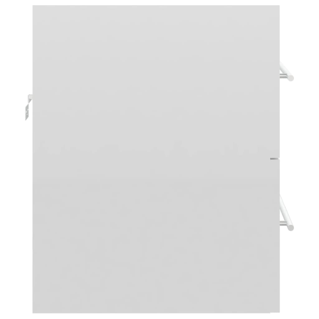 vidaXL Waschbeckenunterschrank Hochglanz-Weiß 60x38,5x48 cm