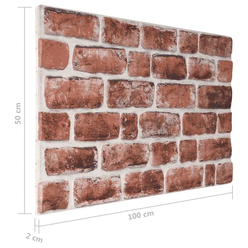 vidaXL 3D-Wandpaneele 10 Stk. Dunkelbraun Backstein-Optik EPS