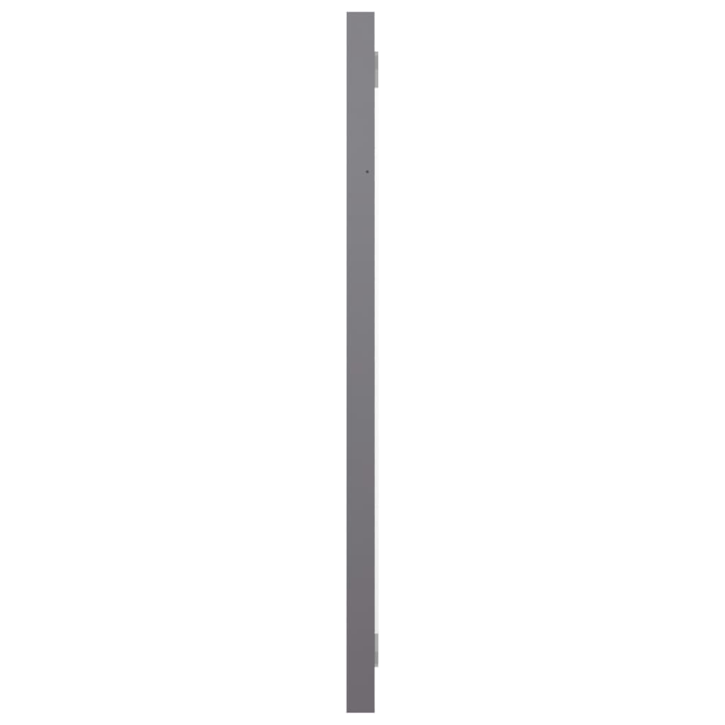 vidaXL Badspiegel Hochglanz-Grau 60x1,5x37 cm Holzwerkstoff