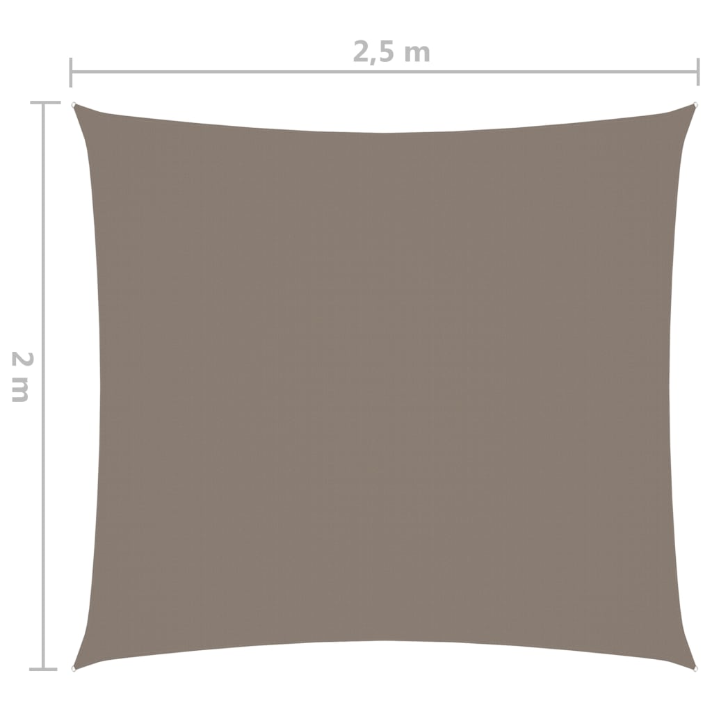 vidaXL Sonnensegel Oxford-Gewebe Rechteckig 2x2,5 m Taupe