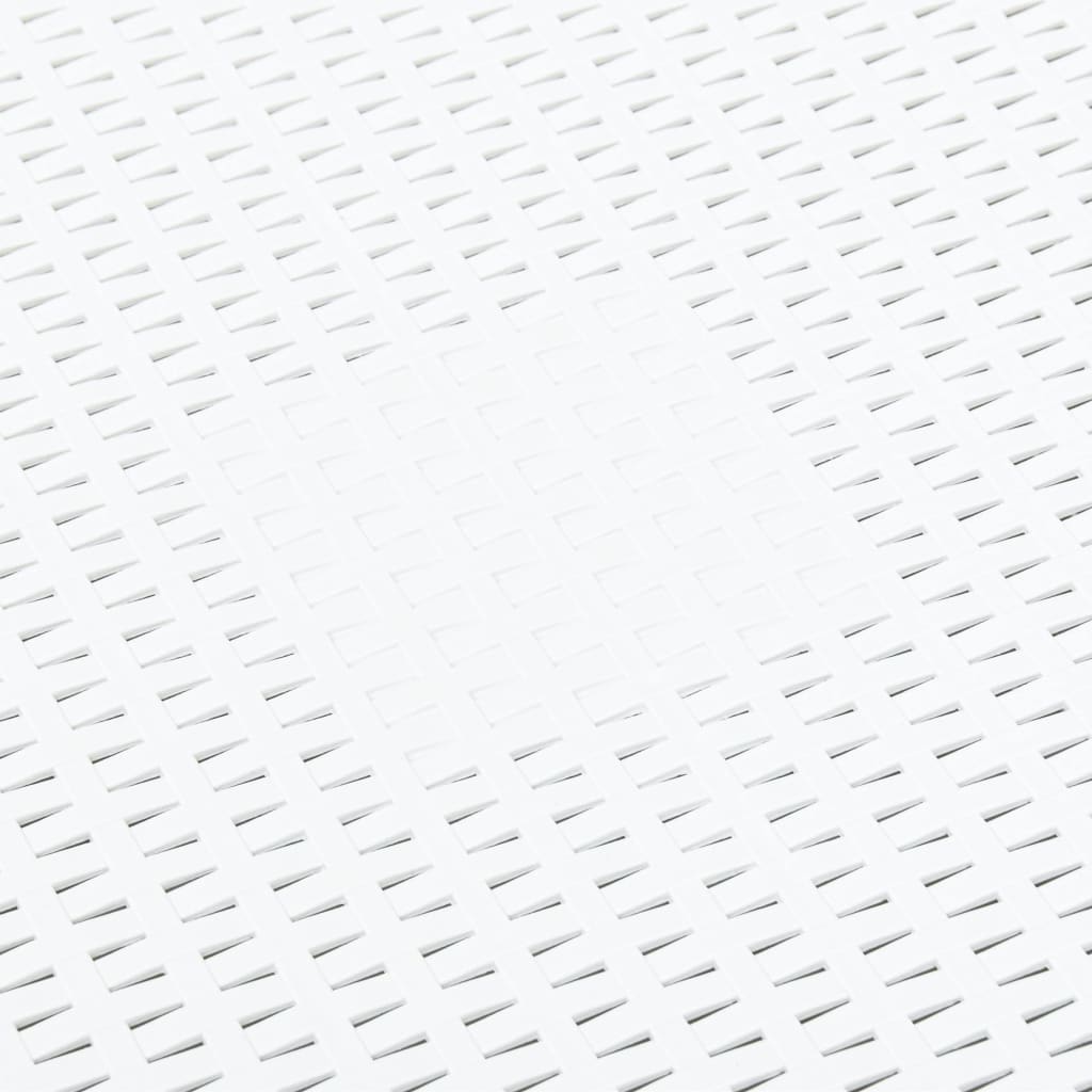 vidaXL Beistelltisch Weiß 54×54×36,5 cm Kunststoff