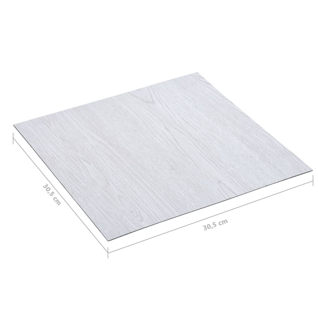 vidaXL PVC-Fliesen Selbstklebend 5,11 m² Weiß