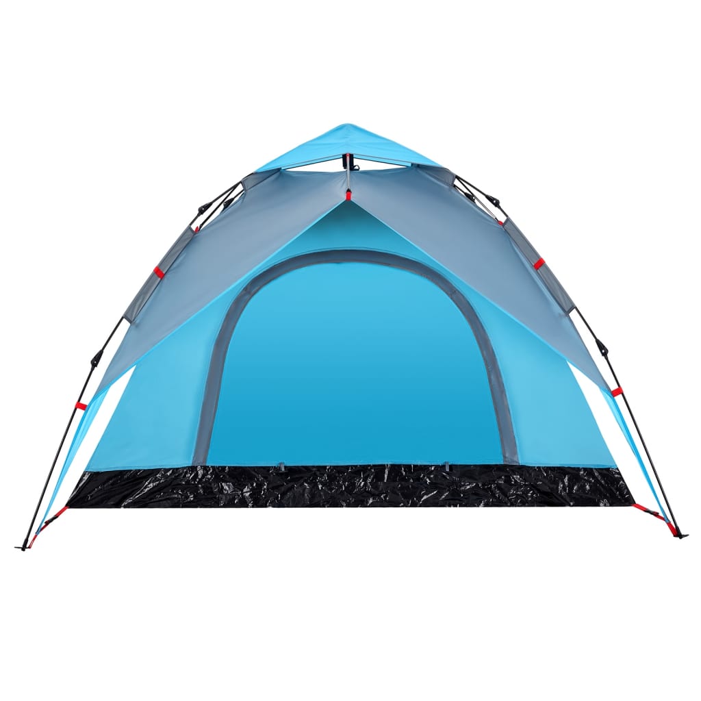 vidaXL Kuppel-Campingzelt 3 Personen Blau Quick Release