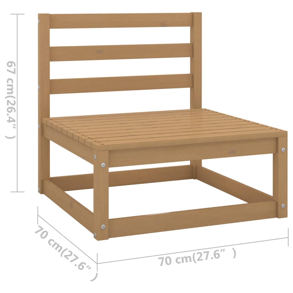 vidaXL 10-tlg. Garten-Lounge-Set Massivholz Kiefer