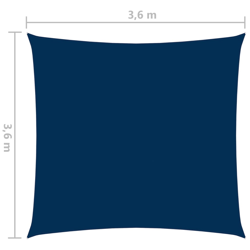 vidaXL Sonnensegel Oxford-Gewebe Quadratisch 3,6x3,6 m Blau