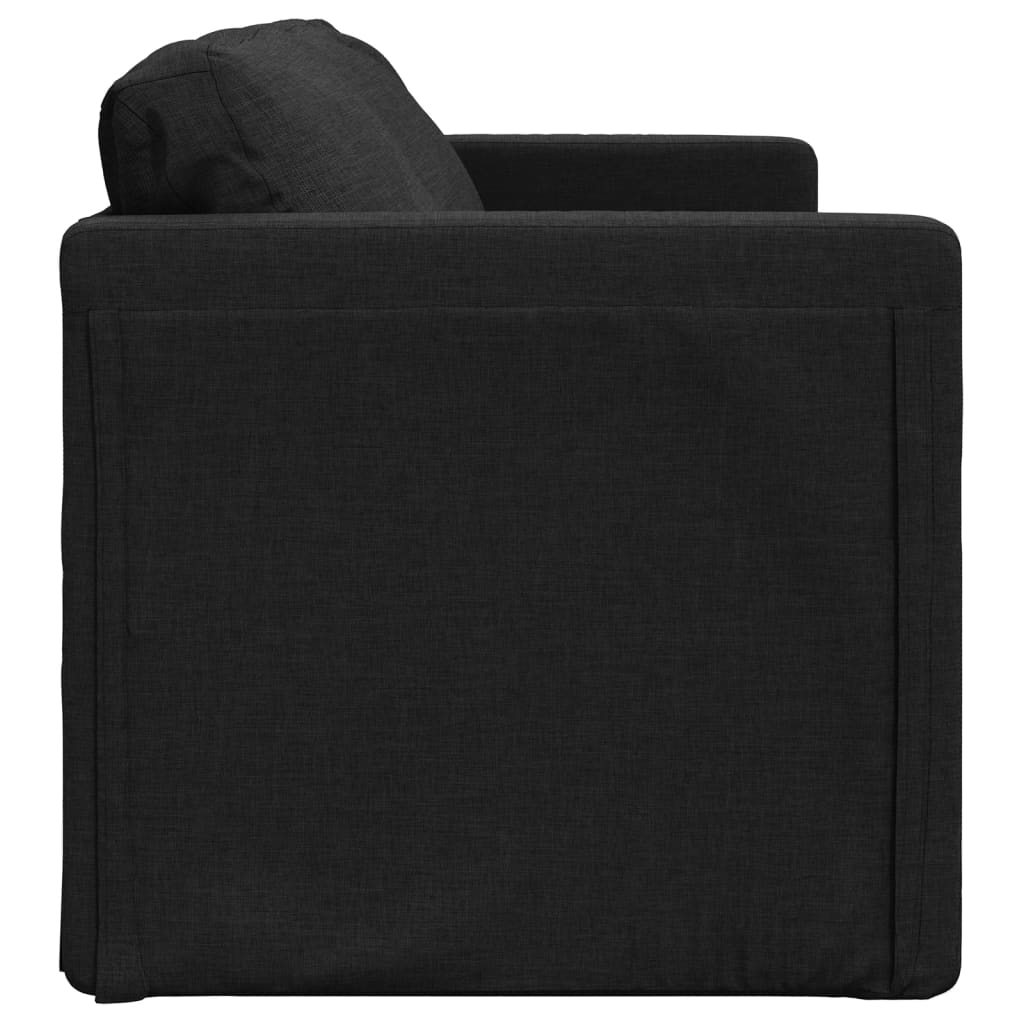 vidaXL Bodensofa mit Schlaffunktion Schwarz 112x174x55 cm Stoff