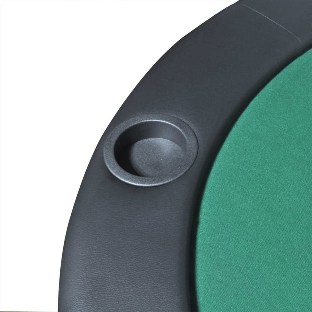 vidaXL Faltbare Poker-Tischauflage für 10 Spieler Grün