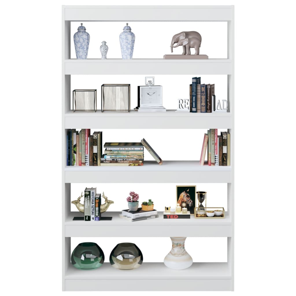 vidaXL Bücherregal/Raumteiler Weiß 100x30x166 cm