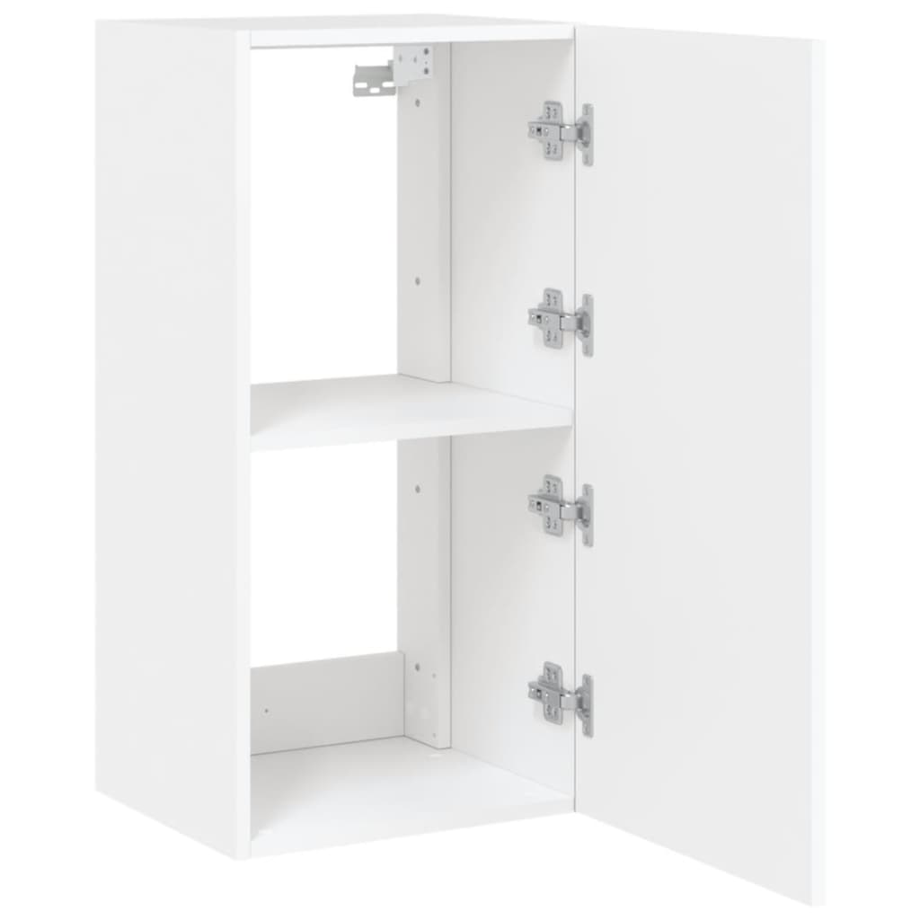 vidaXL TV-Wandschrank mit LED-Leuchten Weiß 40,5x35x80 cm