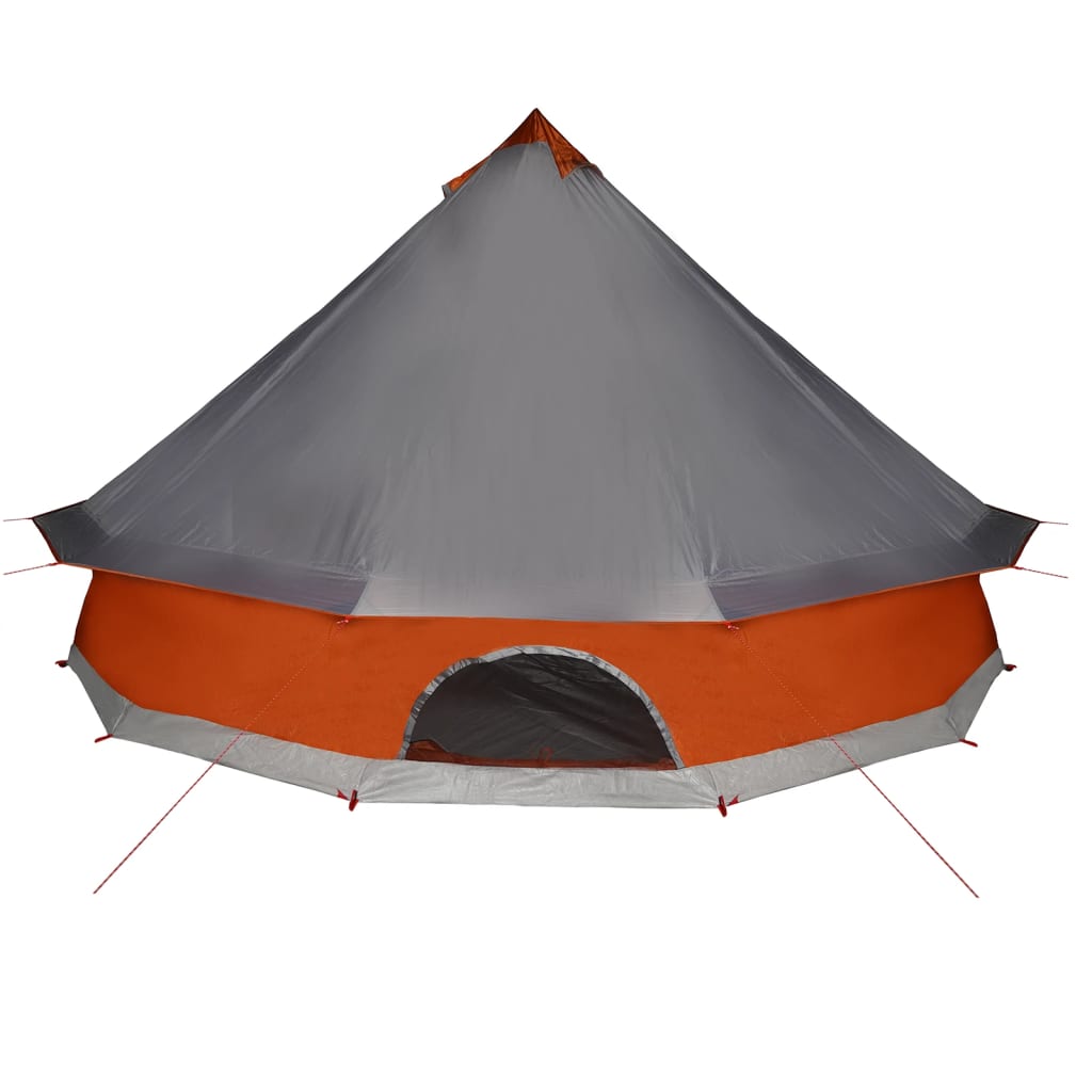 vidaXL Tipi-Familienzelt 6 Personen Grau und Orange Wasserdicht