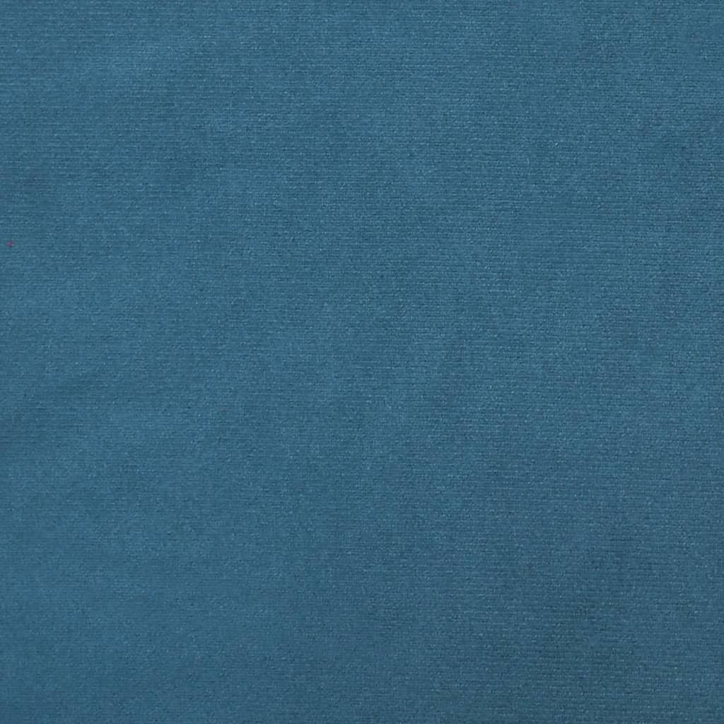 vidaXL Zierkissen 2 Stk. Blau Ø15x50 cm Samt