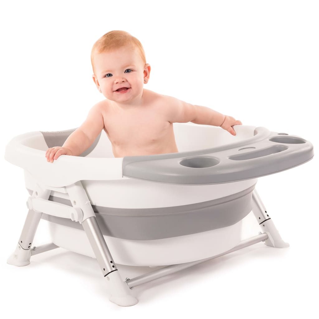 Bo Jungle B-Foldable Baby-Badewanne für Dusche Grau und Weiß