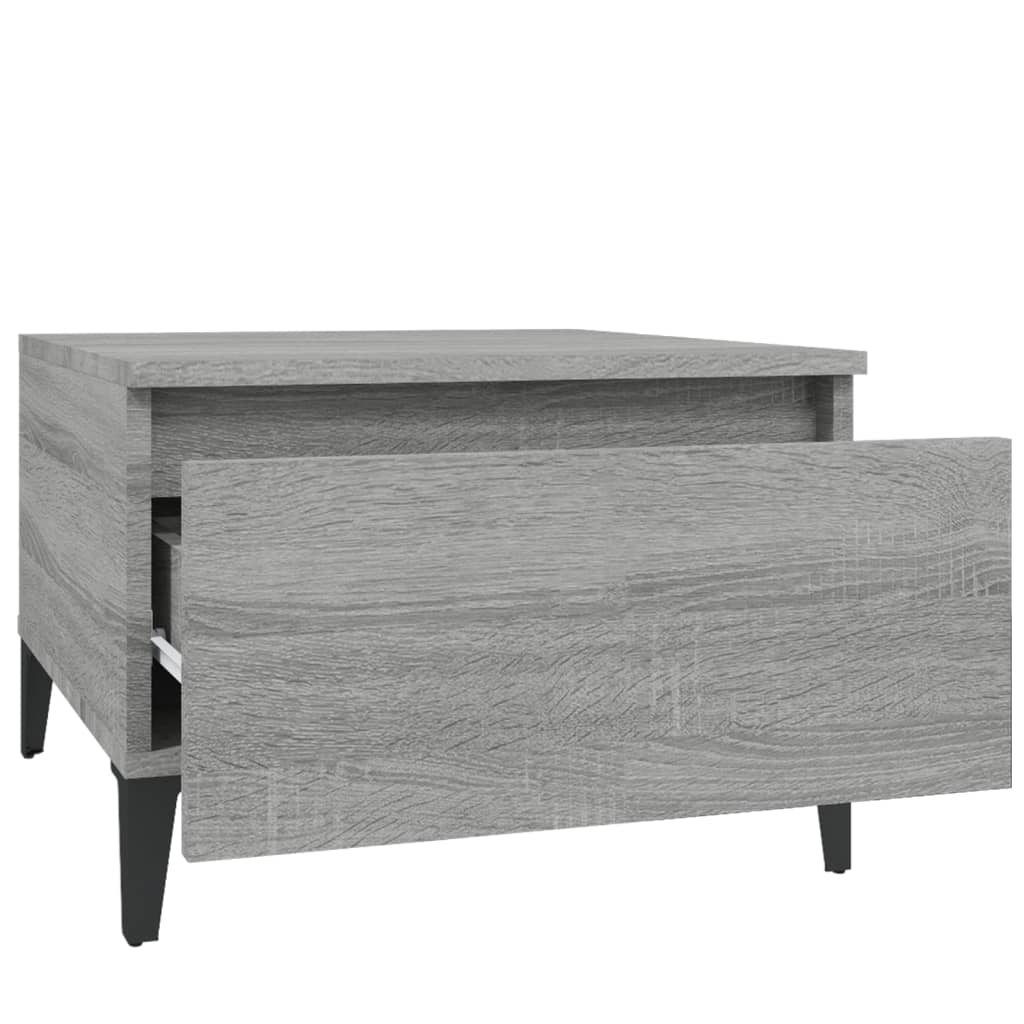 vidaXL Beistelltisch Grau Sonoma 50x46x35 cm Holzwerkstoff