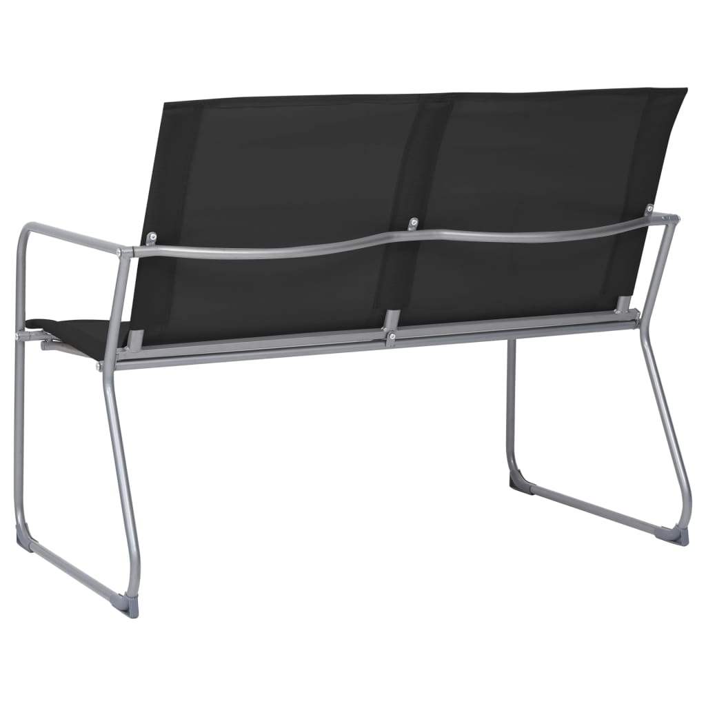 vidaXL 4-tlg. Garten-Lounge-Set Stoff und Stahl Schwarz