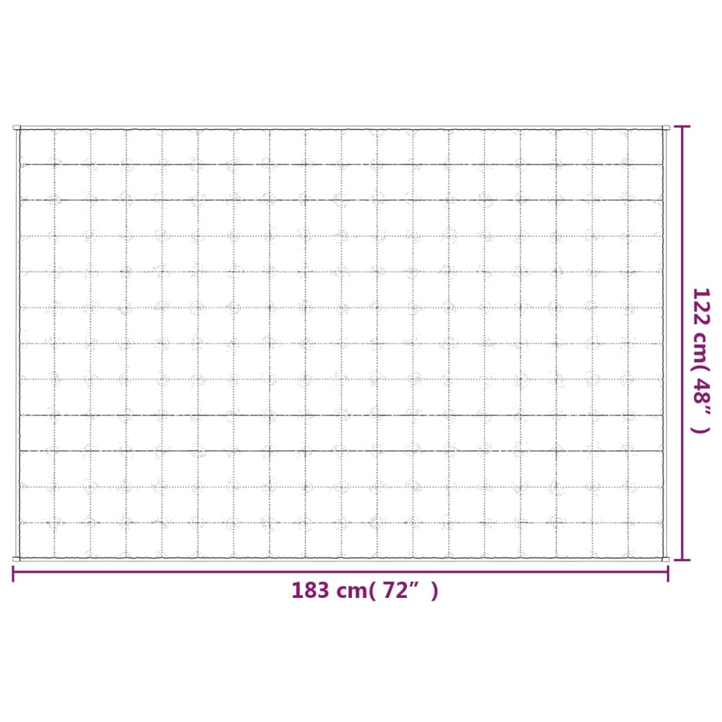 vidaXL Gewichtsdecke Grau 122x183 cm 5 kg Stoff