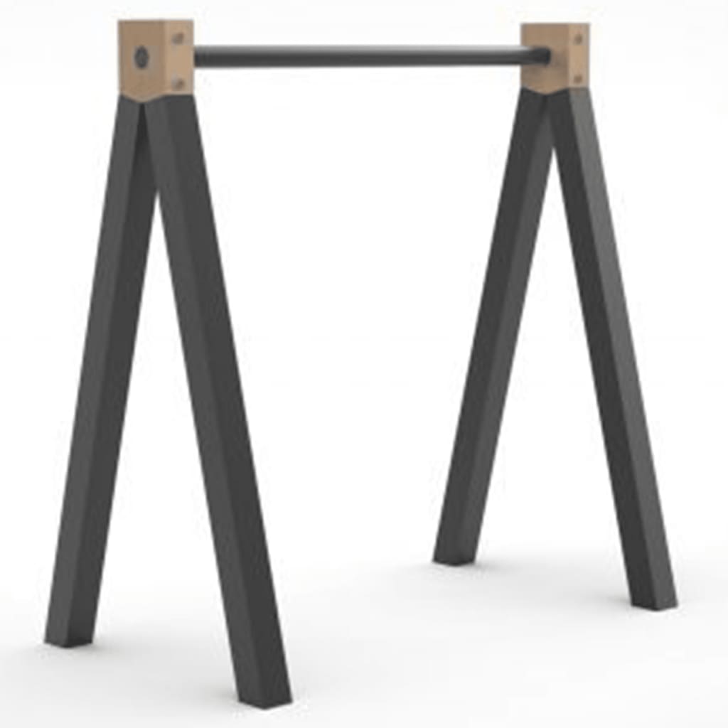 Nordlinger Tischgestell Aspen 70x30x73 cm Holz und Metall Schwarz
