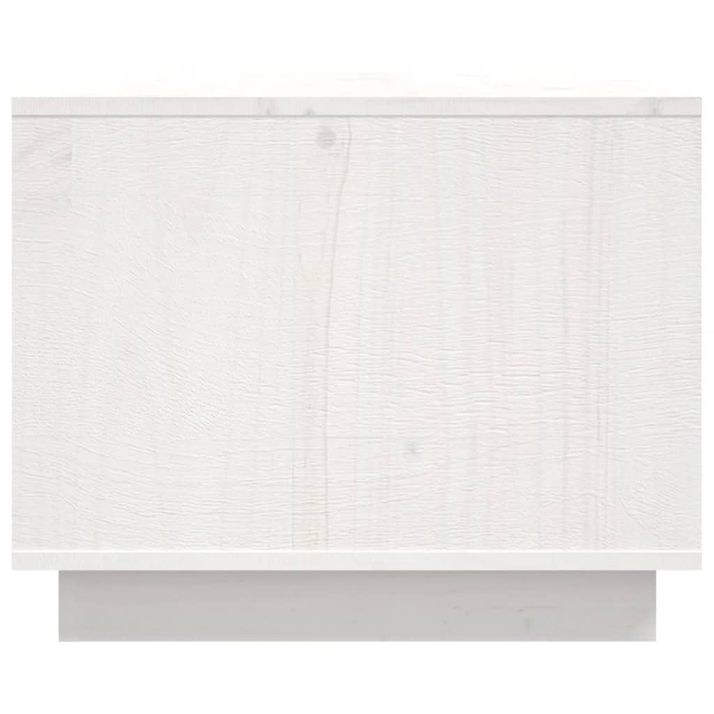 vidaXL Couchtisch Weiß 80x50x40 cm Massivholz Kiefer
