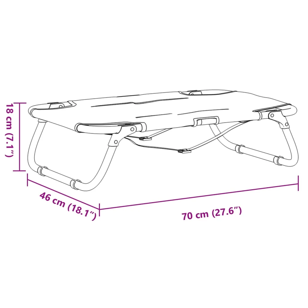 vidaXL Hundeliege Klappbar Anthrazit Oxford-Gewebe und Stahl