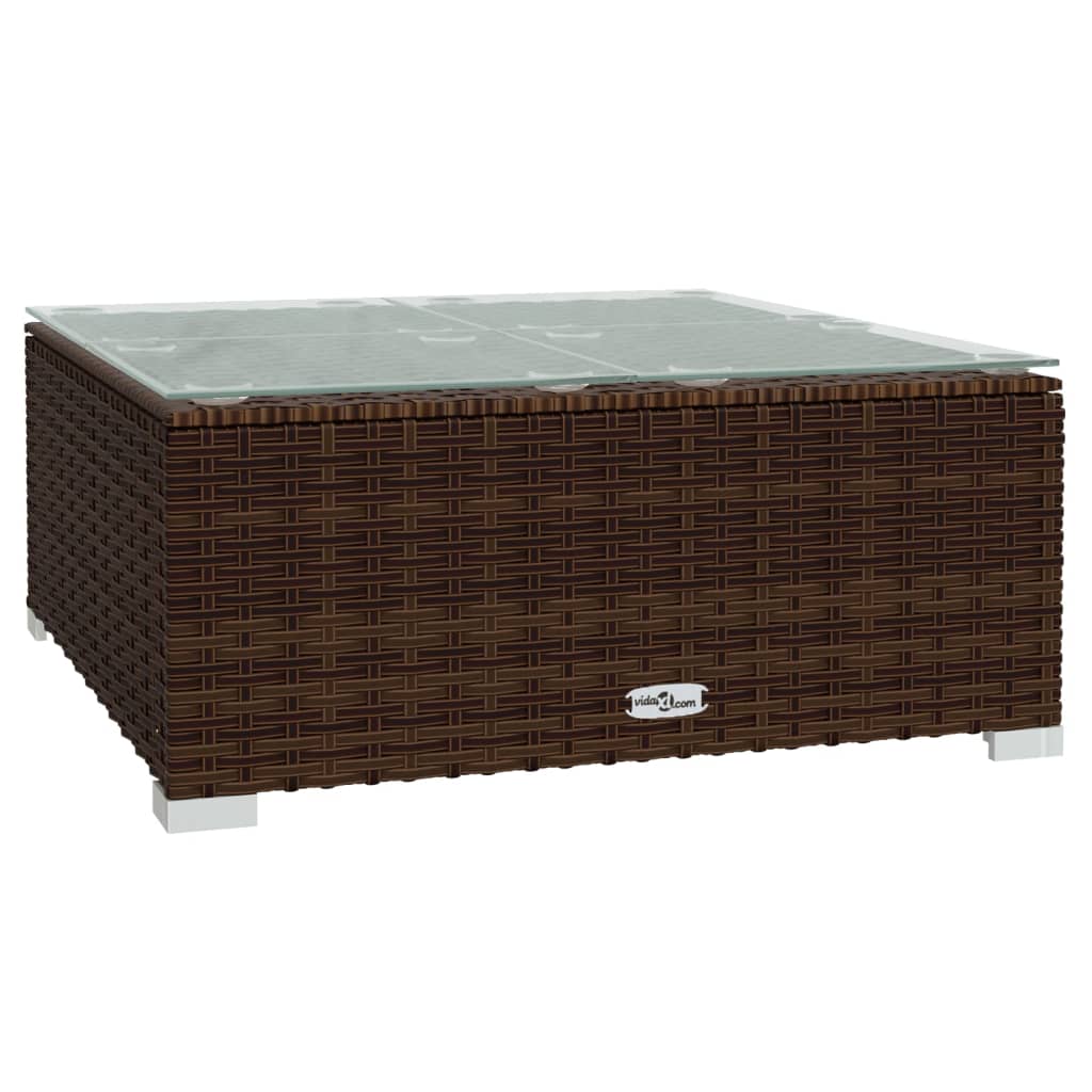 vidaXL 11-tlg. Garten-Lounge-Set mit Kissen Braun Poly Rattan