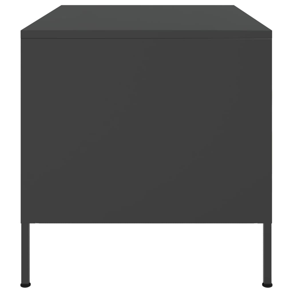 vidaXL Couchtisch Schwarz 68x50x50,5 cm Stahl