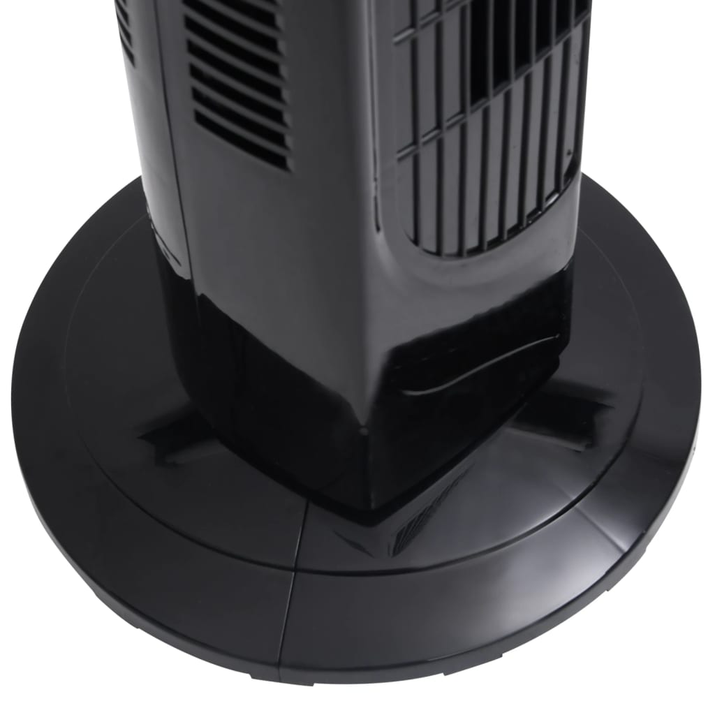 vidaXL Turmventilator mit Fernbedienung und Timer Φ24x80 cm Schwarz
