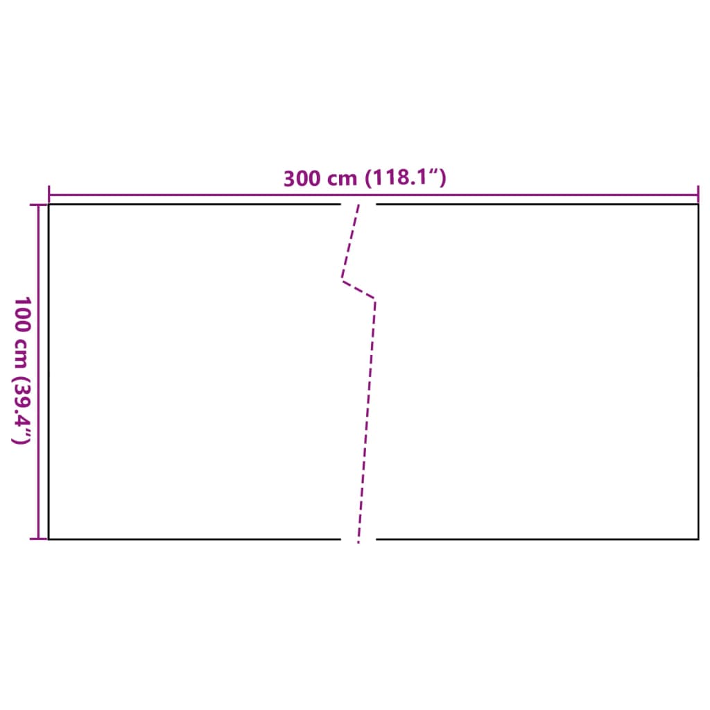 vidaXL Balkon-Sichtschutz Schwarz 300x100 cm Poly Rattan