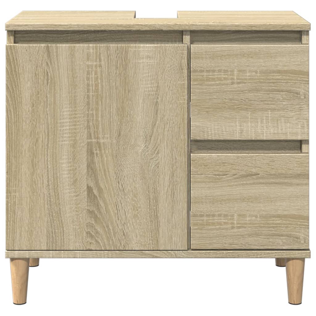 vidaXL Badschrank Sonoma-Eiche 65x33x60 cm Holzwerkstoff