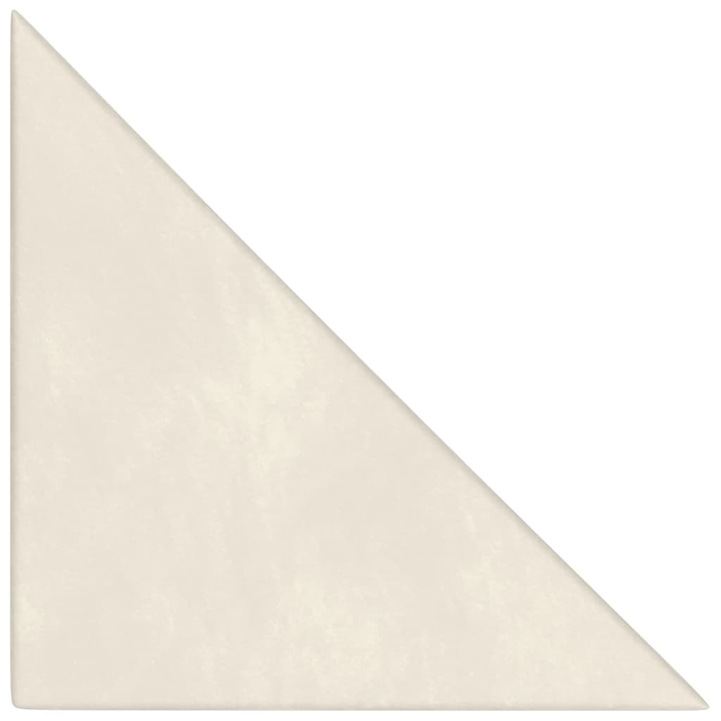 vidaXL Wandpaneele 12 Stk. Creme 30x30 cm Samt 0,54 m²