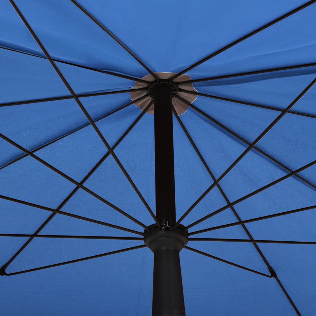 vidaXL Sonnenschirm mit Mast 200x130 cm Azurblau