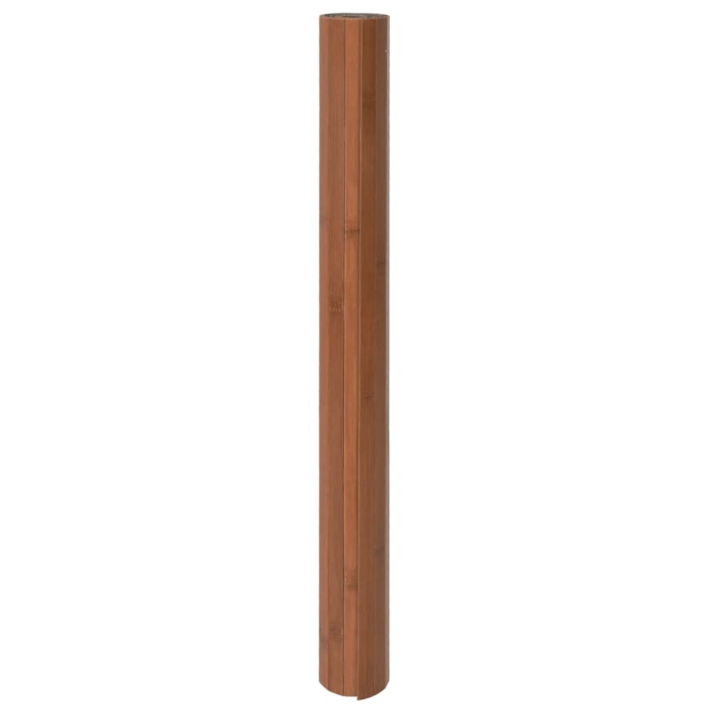 vidaXL Teppich Rechteckig Braun 100x100 cm Bambus