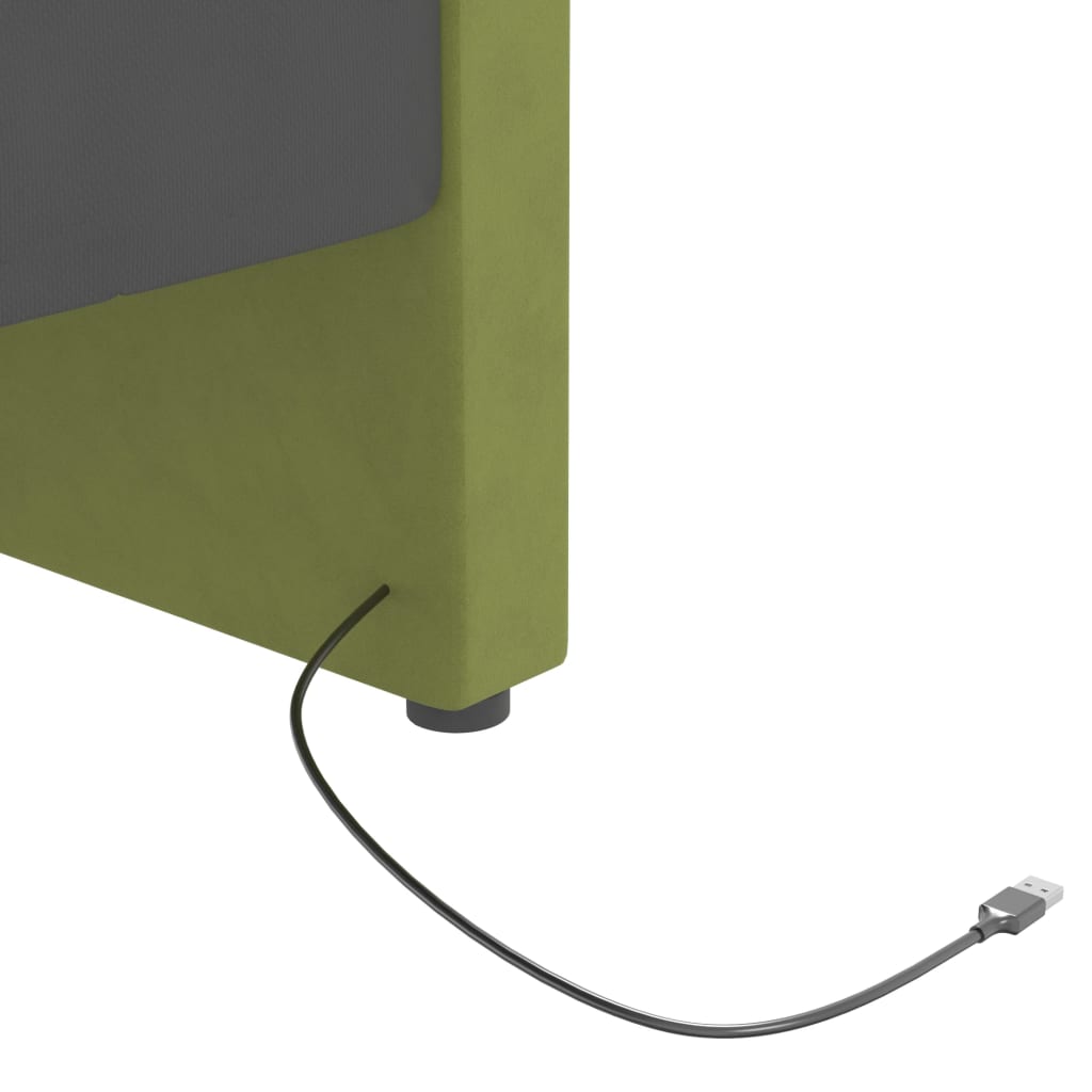 vidaXL Tagesbett mit Matratze USB Hellgrün Samt 90x200 cm