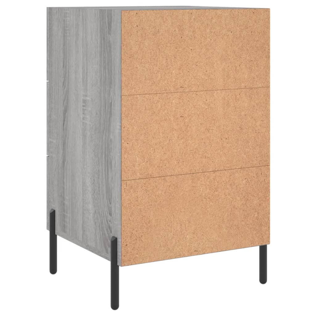 vidaXL Nachttisch Grau Sonoma 40x40x66 cm Holzwerkstoff