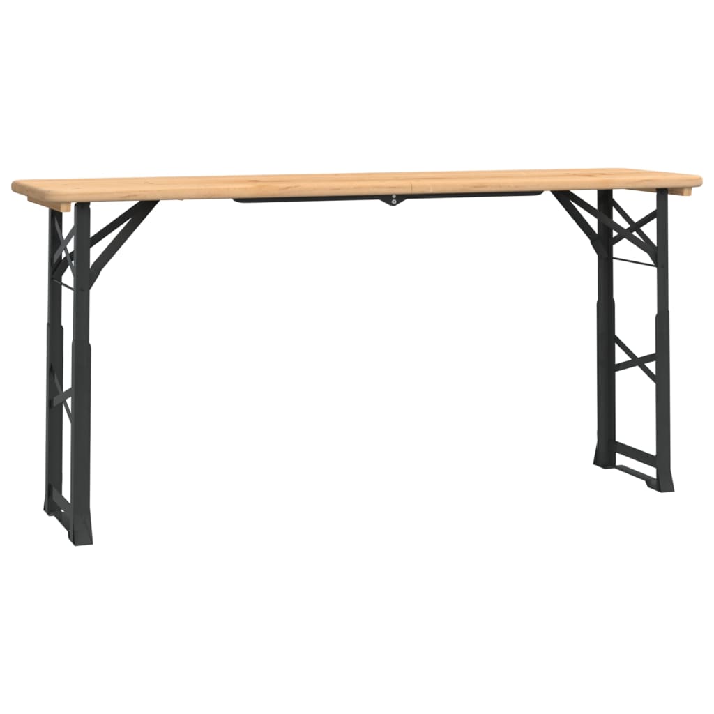 vidaXL Biertisch Klappbar 170x50x75/105 cm Massivholz Tanne