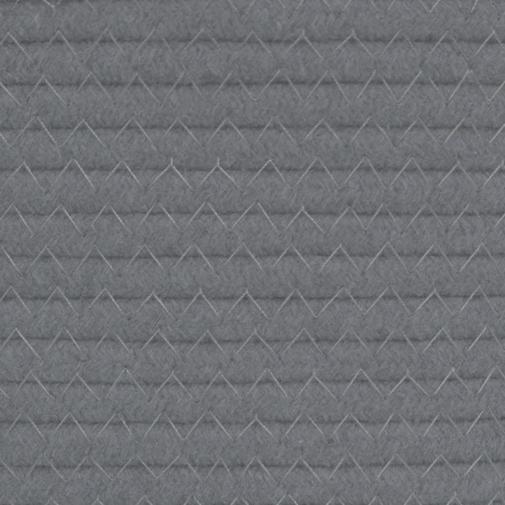 vidaXL Aufbewahrungskörbe 2 Stk. Grau und Weiß Ø28x28 cm Baumwolle