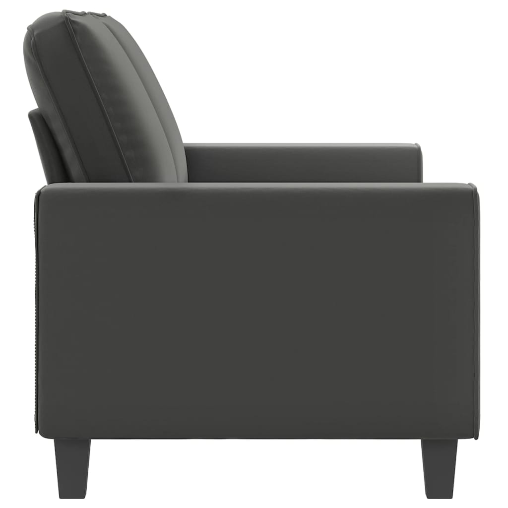 vidaXL 2-Sitzer-Sofa Dunkelgrau 140 cm Mikrofasergewebe