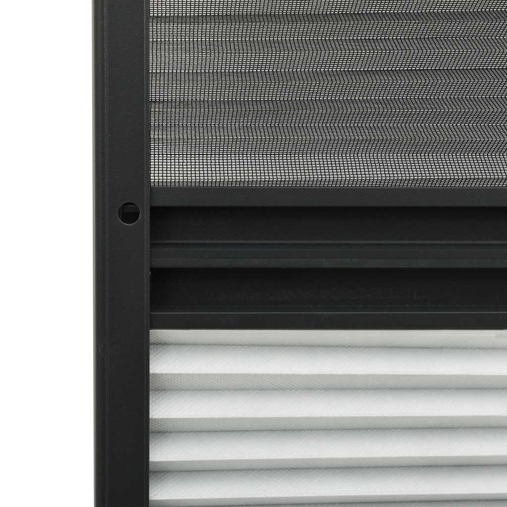 vidaXL Insektenschutz-Plissee für Fenster Alu 80x120 cm mit Jalousie