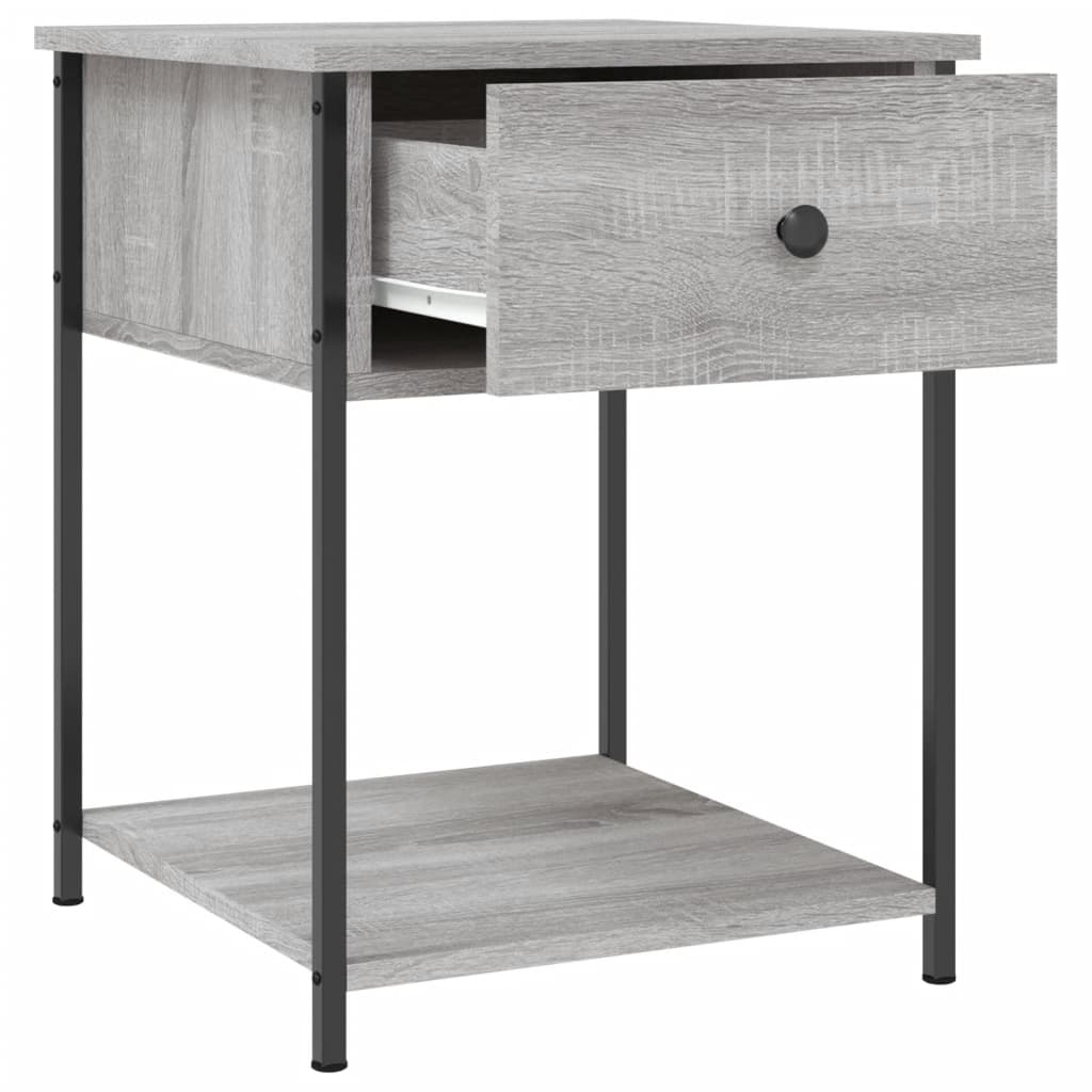 vidaXL Nachttische 2 Stk. Grau Sonoma 44x45x58 cm Holzwerkstoff