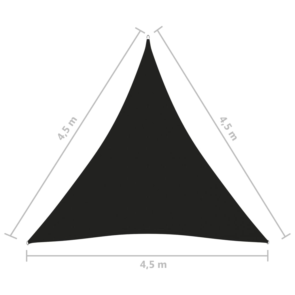 vidaXL Sonnensegel Oxford-Gewebe Dreieckig 4,5x4,5x4,5 m Schwarz