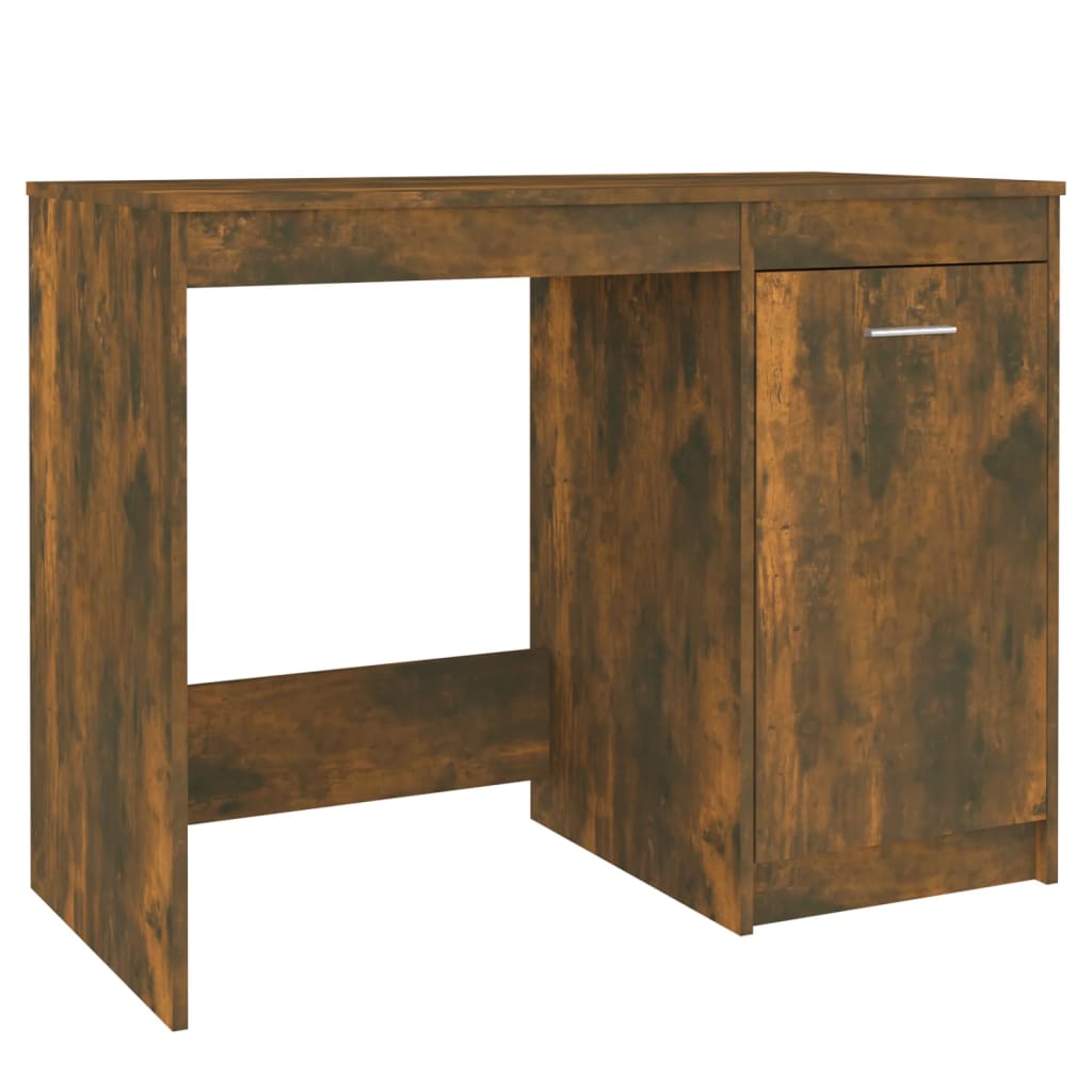 vidaXL Schreibtisch Räuchereiche 100x50x76 cm Holzwerkstoff