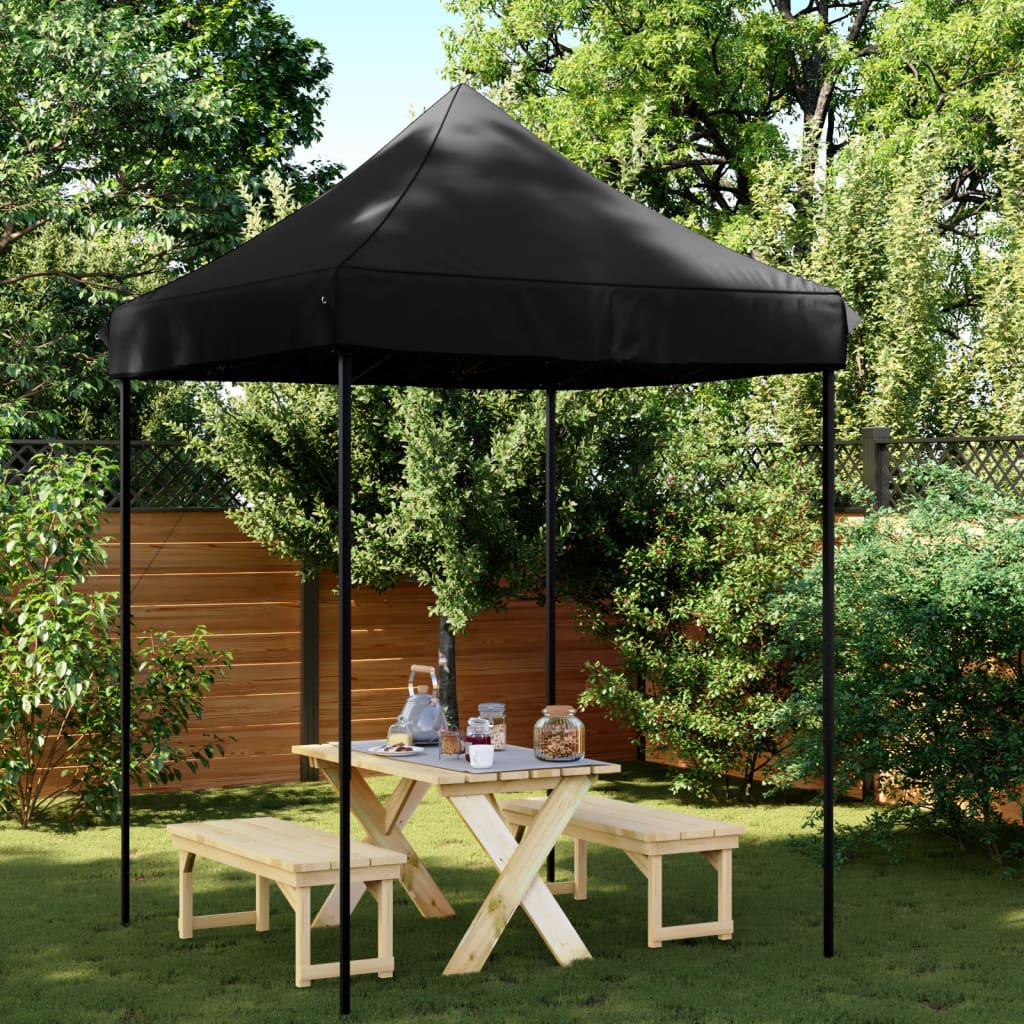 vidaXL Partyzelt Faltbar Pop-Up Schwarz 200x200x306 cm